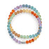 Regenbogen-Wrap | 925er Sterlingsilber | Armband aus klarem Glühwürmchenglas